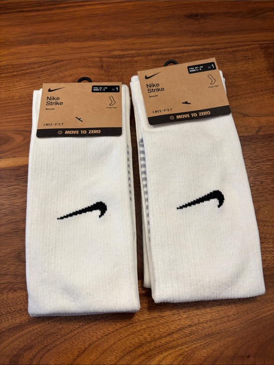 Nike Accessories - NWT New Nike Strike White Black Knee High Soccer Dri-Fit Socks Size W 4-6